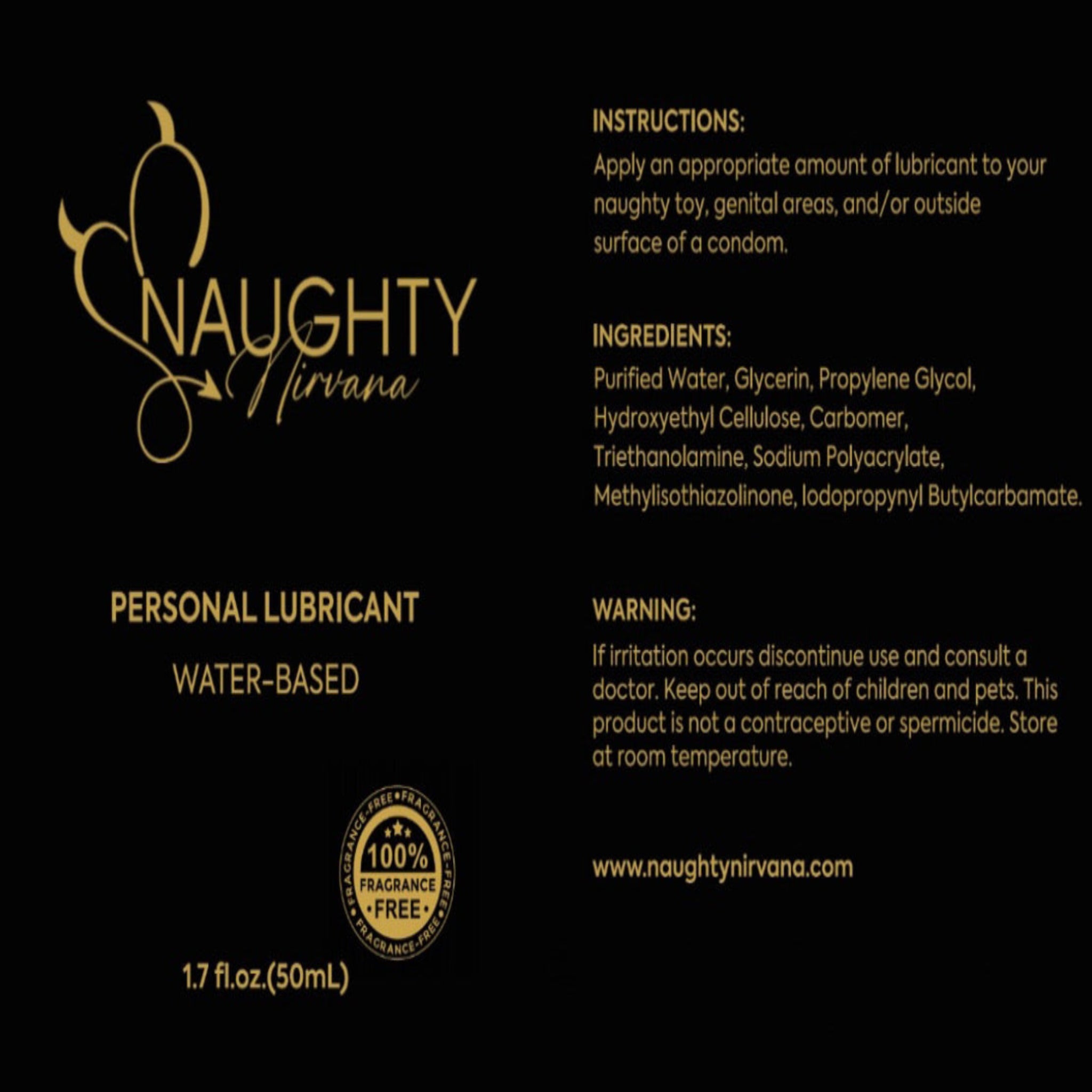Naughty Nirvana Water Based Lube